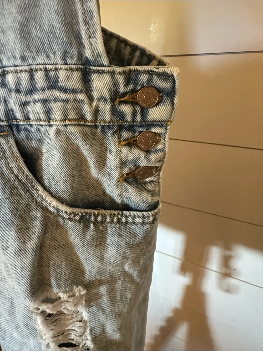 #85 Denim Overalls Dress